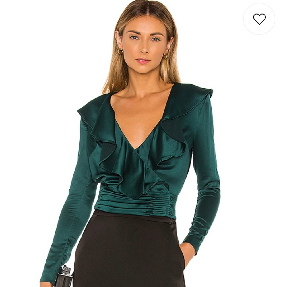 NBD Corona Wrap Top Blouse